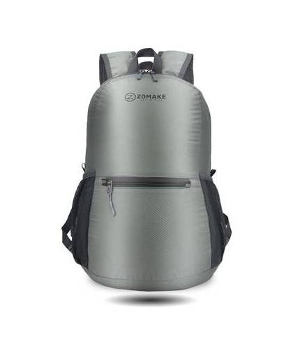 Reisrugzak, ideaal voor backpackers - 20l - opvouwbaar in etui - grijs - lichtgewicht