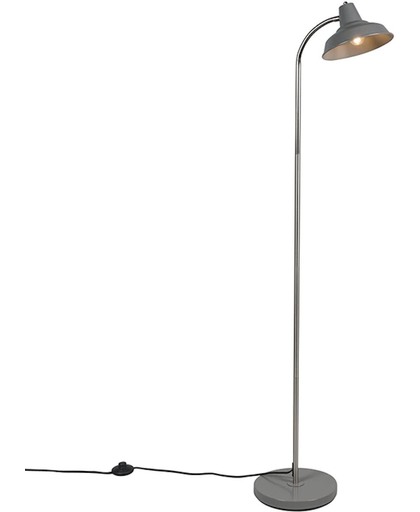 QAZQA FL Pixa - Staande leeslamp - 1 lichts - H 1450 mm - grijs