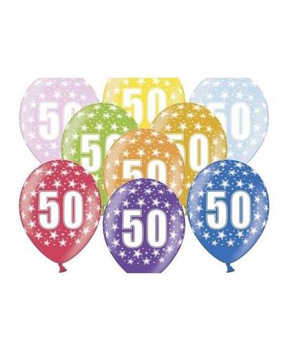 Ballonnen 50 met sterretjes 6x