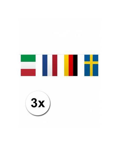 3x vlaggenlijn europa 10 meter