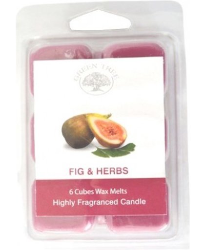 Green Tree Wax melts figs & herbs 6 stuks