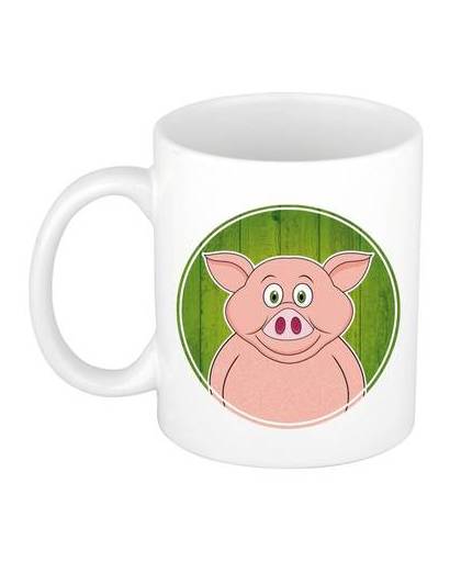 1x varkens beker / mok - 300 ml - varken bekers voor kinderen