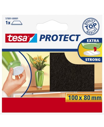 Tesa Protect Beschermvilt Rechthoekig - Bruin - 80 x 100 mm