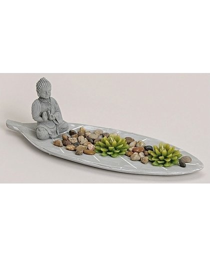 Boeddha zen tuintje met theelichtjes - Boeddha's decoratie