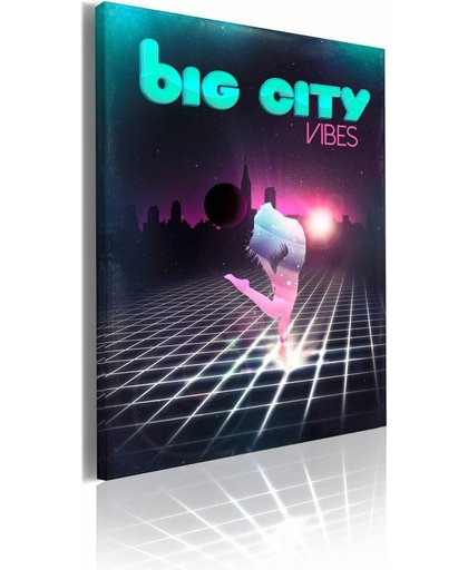 Schilderij - Big city vibes 60x40cm