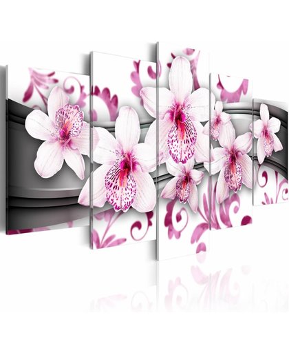 Schilderij - Het plezier van roze - Orchidee