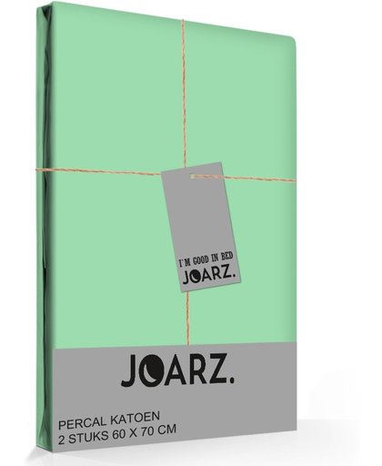 Joarz Green it Up - 2 Kussenslopen - Percale katoen - 60x70 cm - Groen