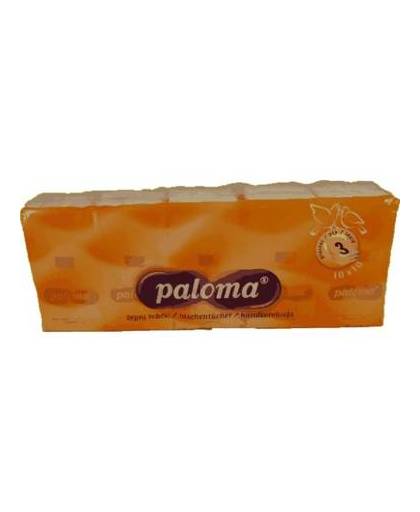 Paloma zakdoekjes wit 10 pakjes van 10 stuks