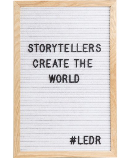 LEDR®  – Letterbord  – Inclusief 354 letters en cijfers – 30 x 45 cm – Wit