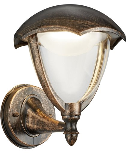 TRIO, Wand lamp, Gracht incl. 1 x LED,SMD,6,0 Watt,3000K,650 Lm. Armatuur: Gegoten aluminium, Roestkleur antiek L:20,0cm, H:24,0cm, Ø:22,0cm Wand montage,
