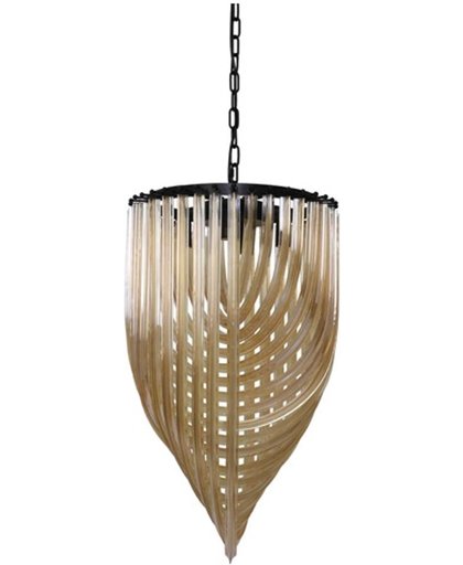 Light & Living Hanglamp  ARABELLA 4L E14 Ø45x73 cm  -  glas amber+zwart