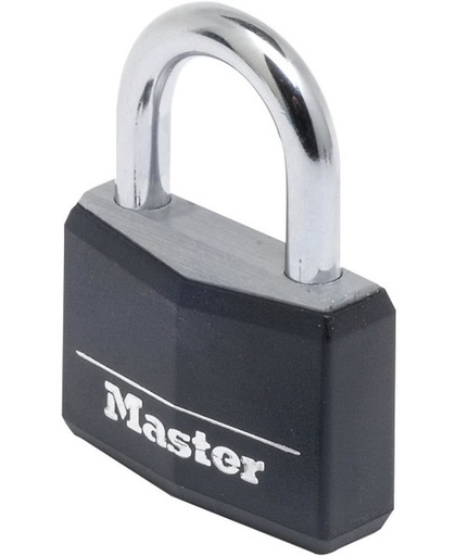 MasterLock zwart aluminium hangslot 50mm x 7mm, 9150EURDBLK