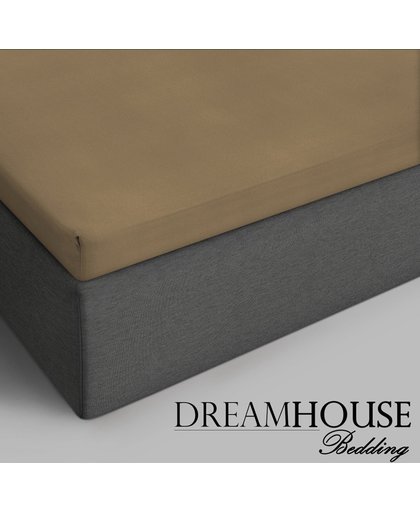 Dreamhouse Bedding Topper Hoeslaken - Tweepersoons - 160 x 200 cm - Taupe
