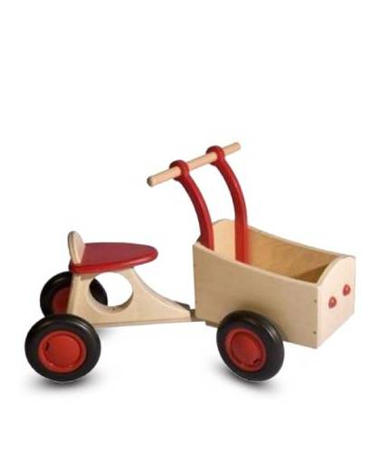 Van dijk toys - houten bakfiets rood