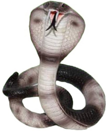 Decoratie gevlekte cobra slang 15 cm
