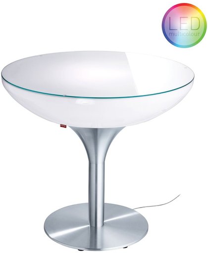 Moree - Ronde Eettafel Lounge - Hoogte 75 Cm LED Pro - Wit