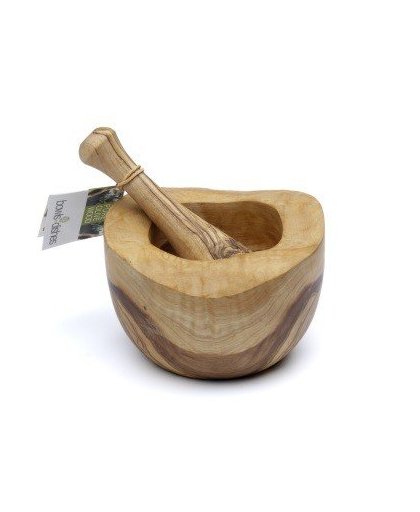 Bowls and Dishes Pure Olive Wood vijzel - Olijfhout - 14 cm