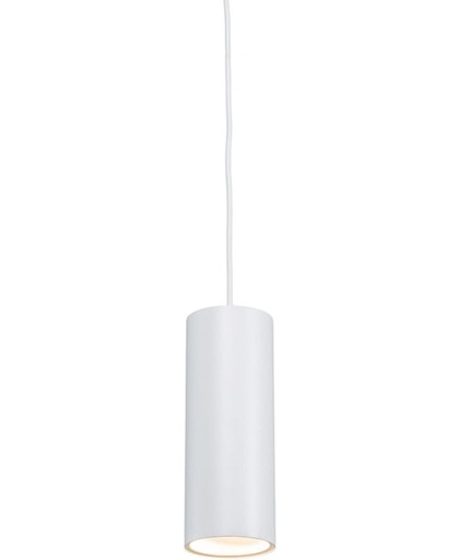 QAZQA Tubo 1 - Minimalistische hanglamp - 1 lichts - 100 mm - wit