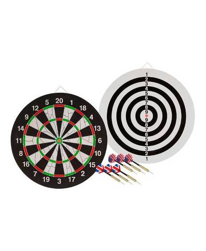 Abbey Darts dartbord - zwart/wit