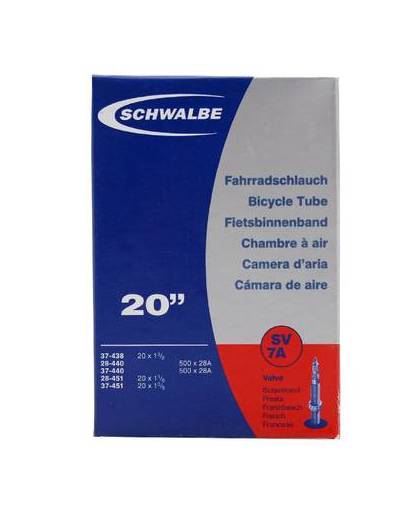 Schwalbe Binnenband SV7A 20 x 1 3/8/1 1/8 (28/37-438/451) FV 40mm