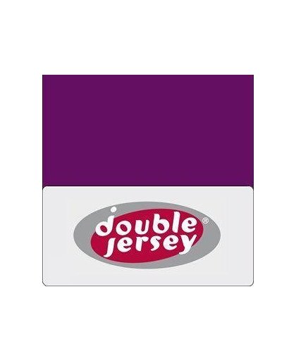 Double Jersey hoeslaken - Prune - 1-persoons (90x200/220 cm)