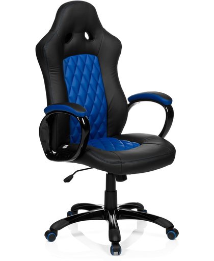 hjh office Racer Executive - Bureaustoel - PU Leder - Zwart / blauw