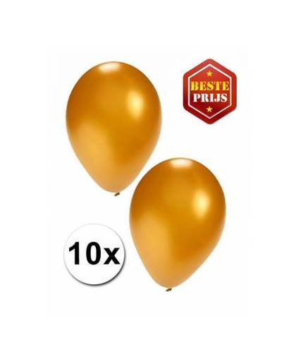 Gouden ballonnen 10 stuks