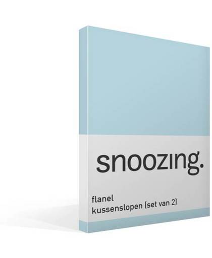 Snoozing flanel kussenslopen (set van 2) Hemel 60x70 cm (250 hemel)