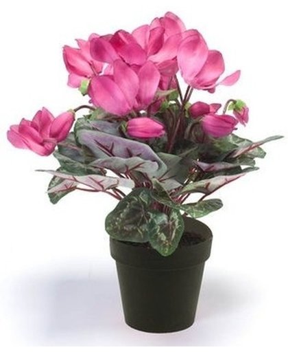 Kunstplant Cyclaam roze in pot 30 cm - Kamerplant roze Cyclaam