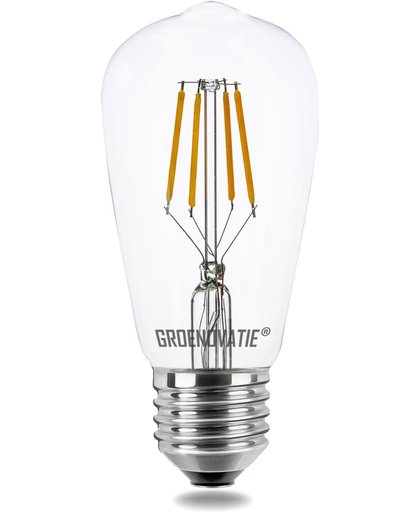 E27 LED Filament Rustikalamp 4W Warm Wit Dimbaar