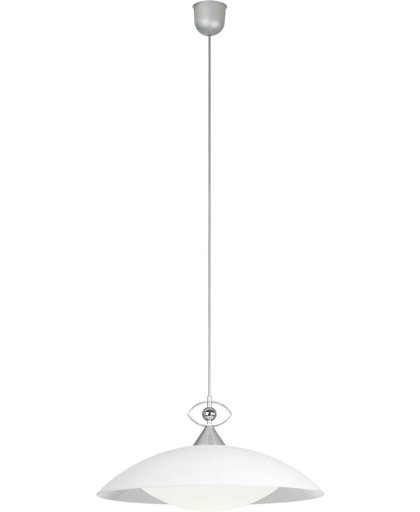 EGLO Lobby - Hanglamp - 1 Lichts - Ø450mm. - Aluminium, Chroom - Wit
