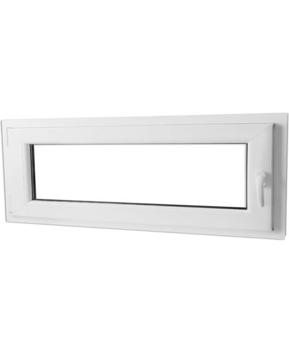 vidaXL PVC raam met dubbel glas en handvat rechts 1000 x 400 mm