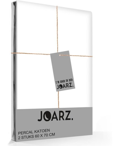 Joarz Pure White - 2 kussenslopen - Percale katoen - 60x70 cm - Wit