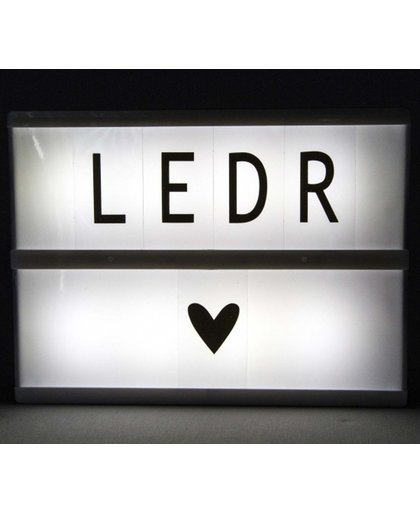 Deco lichtbak/lightbox met letters A5