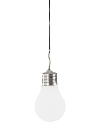 TRIO, Hanglamp, Edison 1xE27, max.60,0 W Opaal glas, Wit, Armatuur: Metaal, Nikkel mat Ø:24,5cm, H:200,0cm