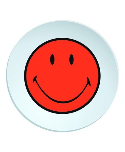 Zak!Designs Smiley diep bord - Ø 20 cm - oranje - 6 stuks