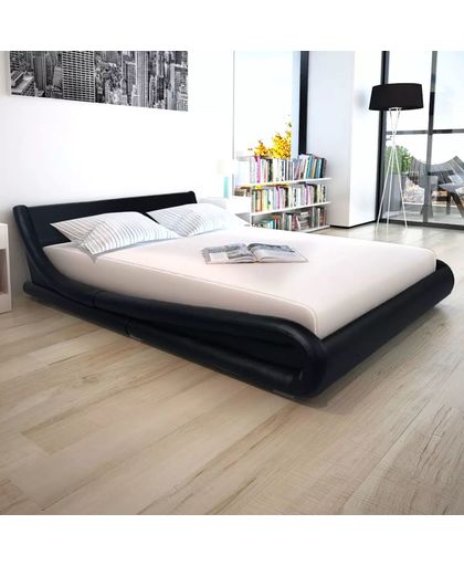 vidaXL Bed met matras kunstleer 160x200 zwart