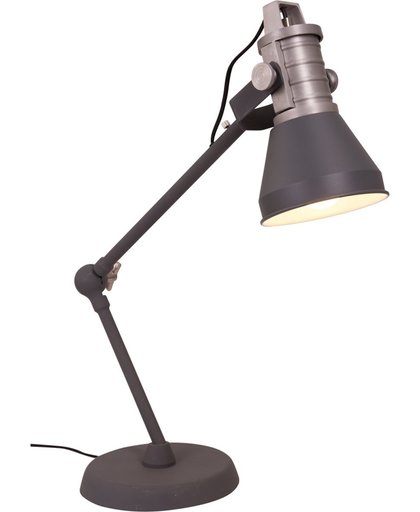 Grijze Industriële tafellamp - Stoere tafellamp - Anne Brusk antraciet