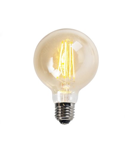 QAZQA Filament LED lamp G95 5W 2200K goud dimbaar