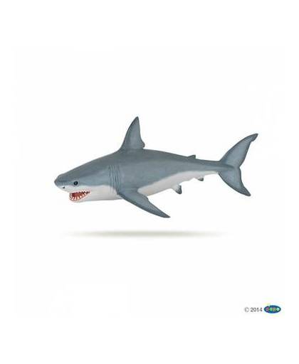 Plastic witte haai 19 cm