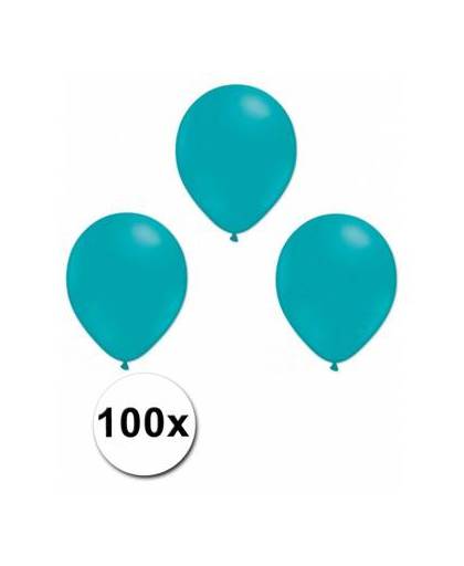 Turquoise ballonnen 100 stuks