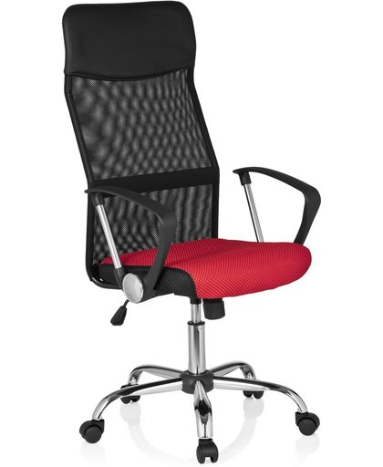 hjh office Orion - Bureaustoel - Netstof - Zwart / rood