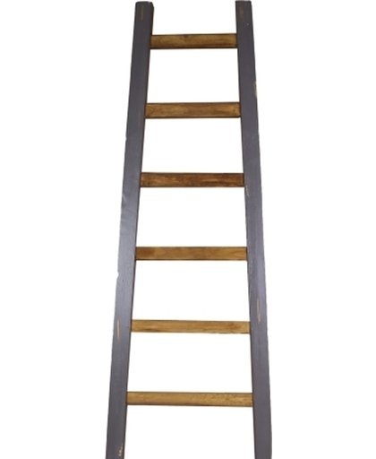 HSM Collection - Decoratieve ladder Tangga - 150 cm - naturel/grijs - teak