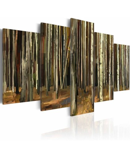 Schilderij - De mysterieuze  Sherwood Forest