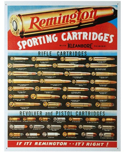 Metalen wandplaat Remington