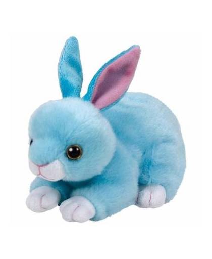 Pluche knuffel blauw konijn/haas ty beanie jumper 15 cm