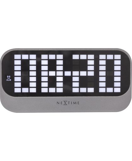 NeXtime Loud Alarm - Wekker / Tafelklok - LED - Super Hard Alarm - ABS - 17.5x8.5x5 cm - Zwart