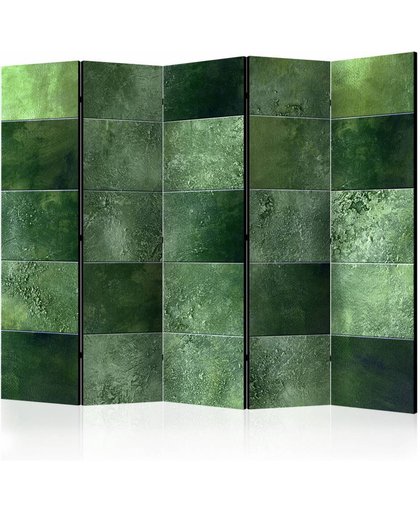 Vouwscherm - Groene puzzel 225x172cm