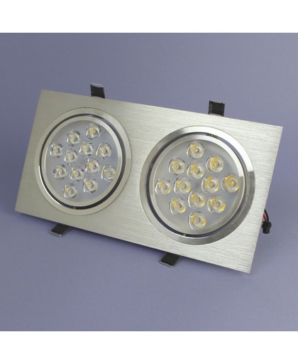 Dubbele LED Inbouwspot 12 Watt Warm Wit Dimbaar
