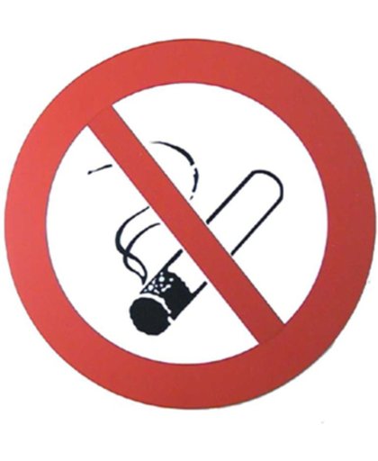 Bord "Verboden te Roken" - Ø 23,6 cm